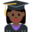 woman student, dark skin tone